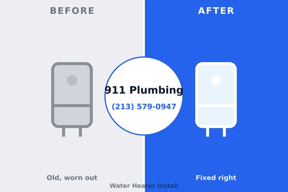 Before and after: plumbing company Freeport, TX